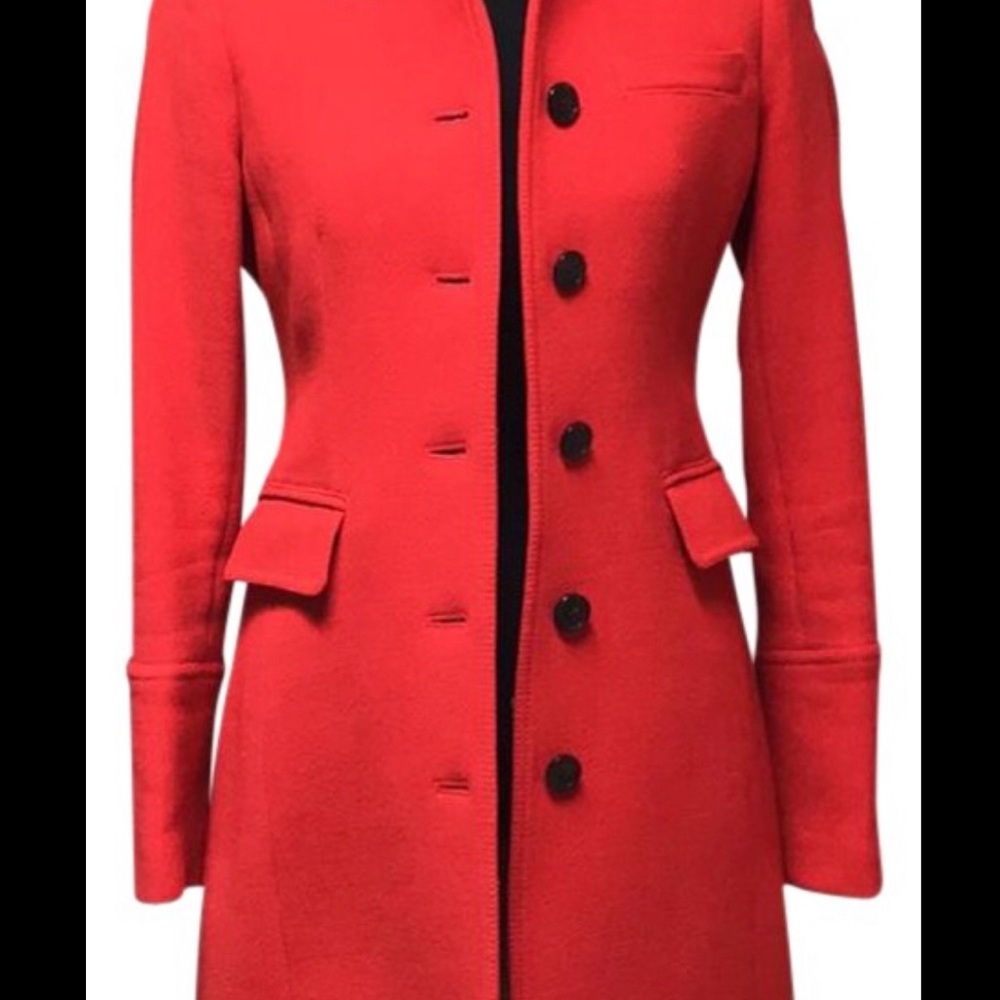 JCrew Lady Coat - size 8 - poppy